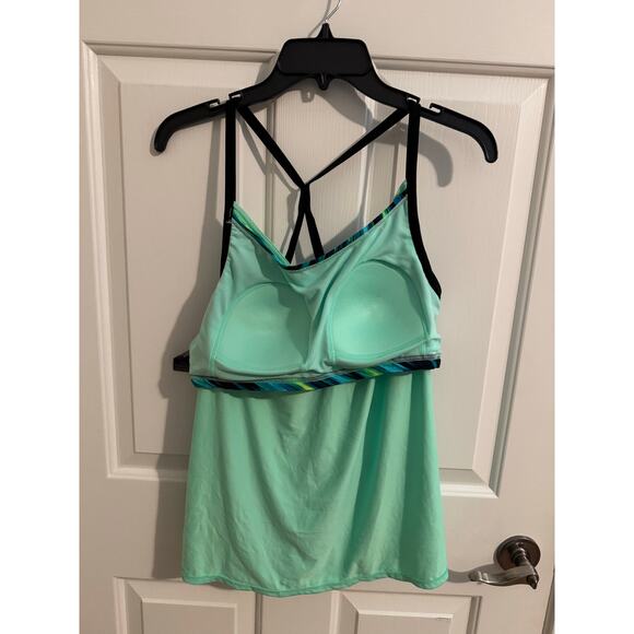 ZeroXposure New 2pc Solid Scuba Tankini Shorts Swim Set Edamame Green Size L - Picture 10 of 11